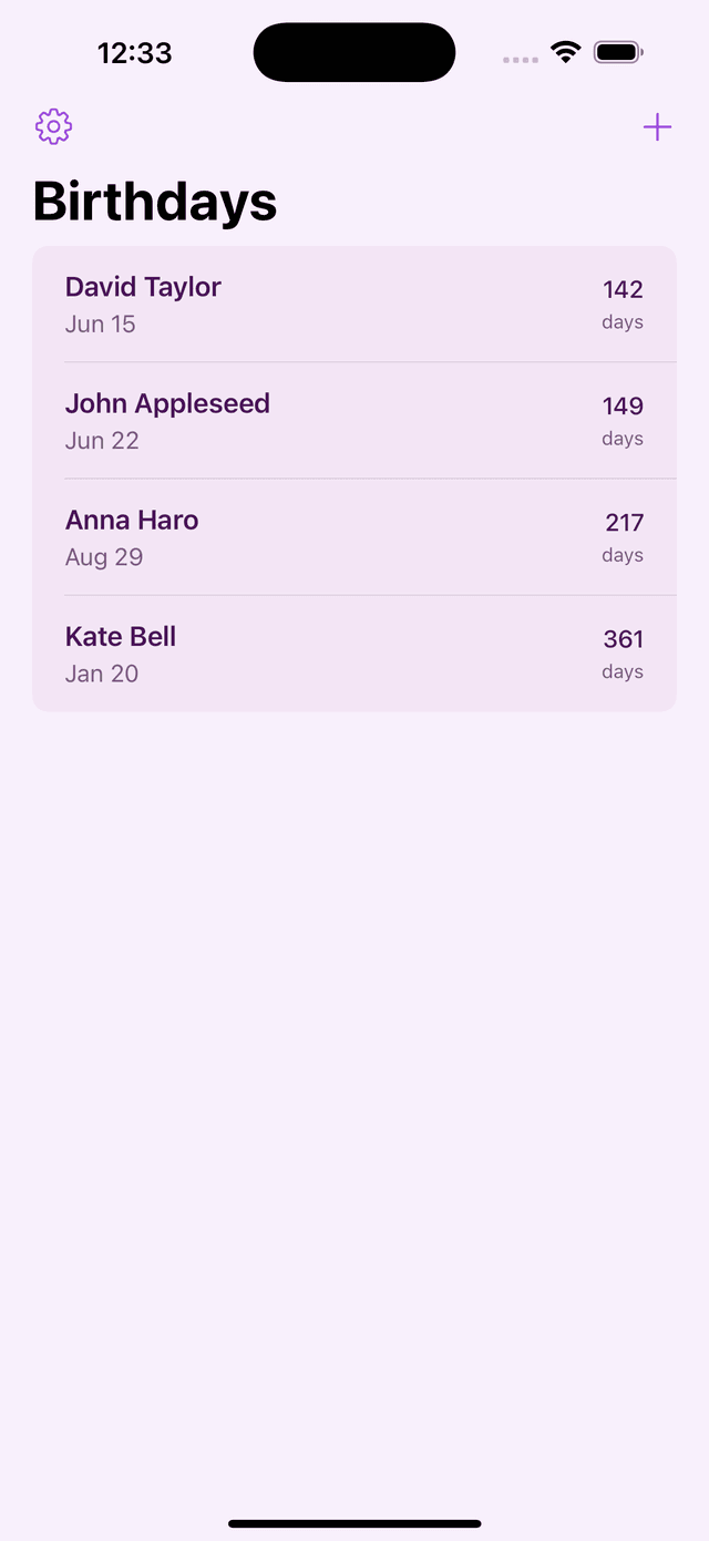 BirthPing App Screenshot